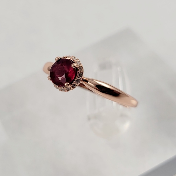 0.65ct Ruby Rose Gold Ring - Picture 6 of 13